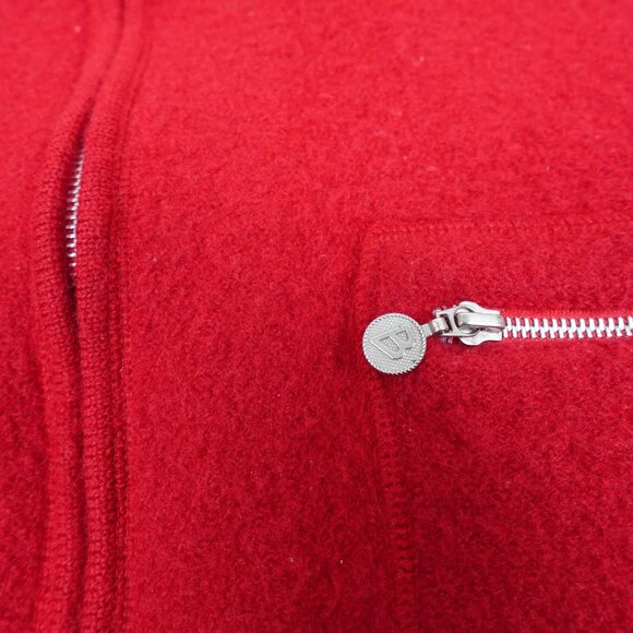 Vintage 90s Boiled Wool Jacket Rue Grenelle Women's Small Zip Up Sweater - Picture 6 of 11